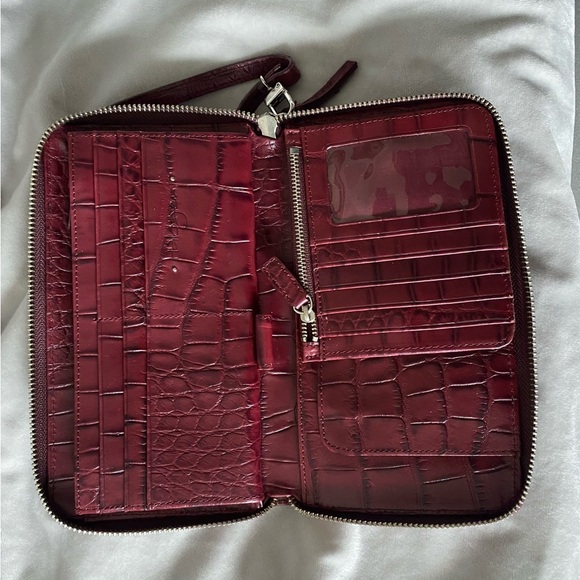 Halogen Big Croco Wallet Clutch - Picture 3 of 8